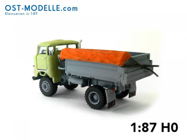 IFA W50LA ND 3-Seitenkipper hoher Bordwand offener Plane